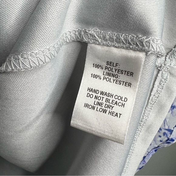 Lulus Shifting Dears Light Blue Floral Chiffon Shift Dress | Size M | Boho Mini - Picture 5 of 6